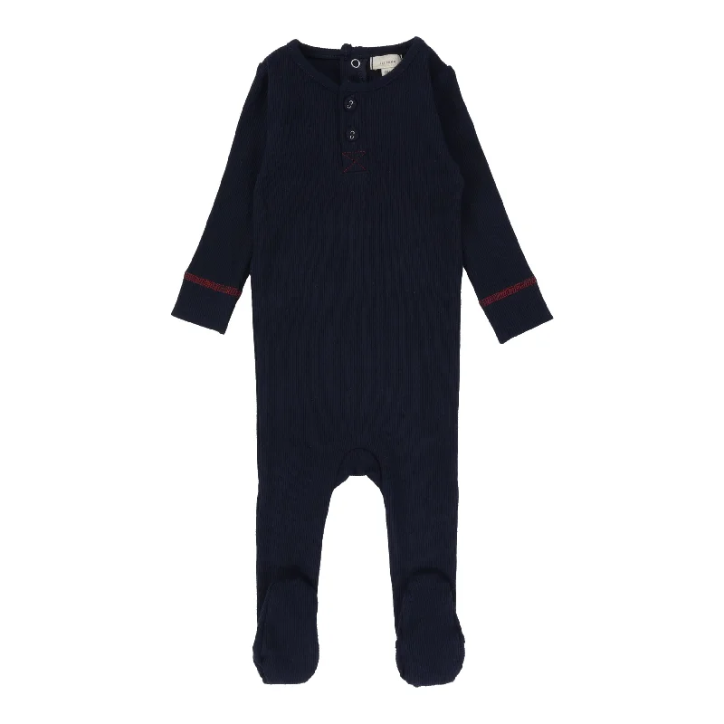 women tights for a beach - side evening with a long dressLil Legs Henley Footie - Navy