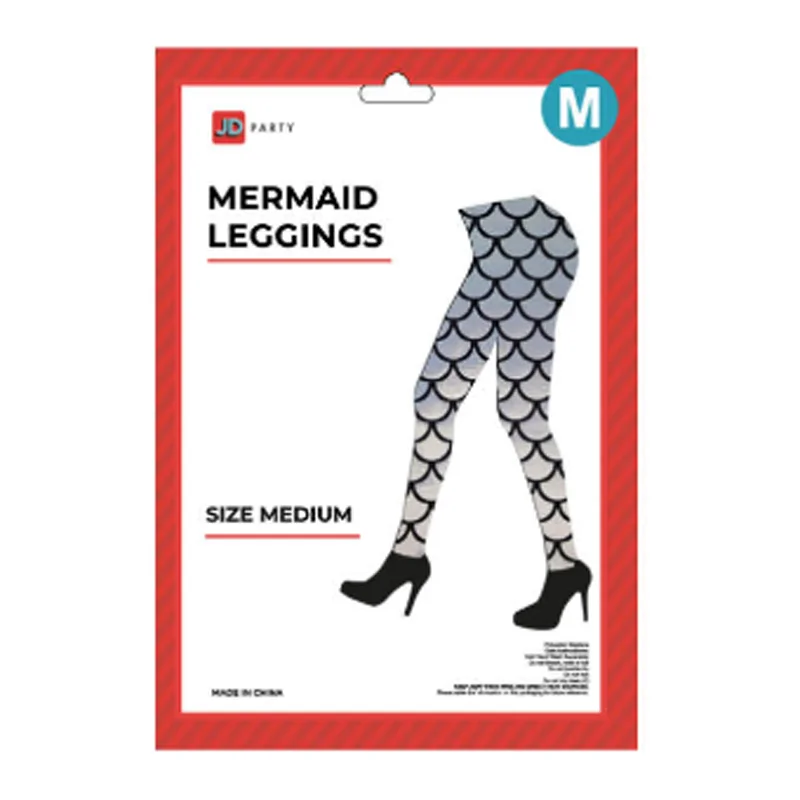 women tights with a holographic effect for a futuristic styleMermaid Leggings - Silver